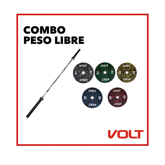 Combo Peso Libre Volt (Barra Olímpica + Discos)